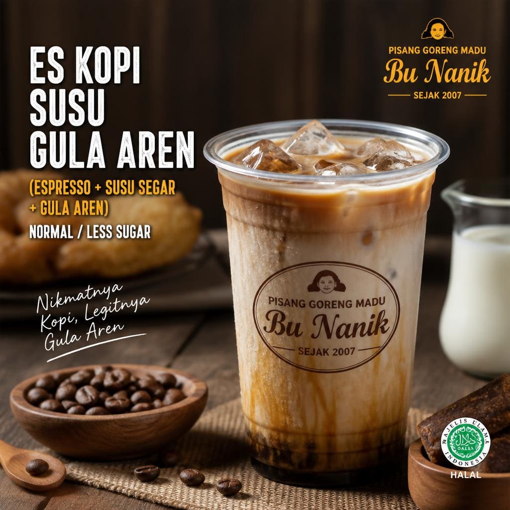 Es Kopi Susu Gula Aren Bu Nanik